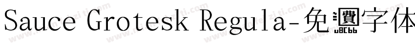 Sauce Grotesk Regula字体转换